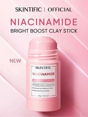 SKINTIFIC Niacinamide Bright Boost Clay Mask Stick ~ New in Box